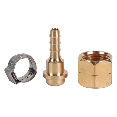 WELDCLASS HOSE FITTING - KIT 5MM LH (NUT+TAIL+CLAMP)